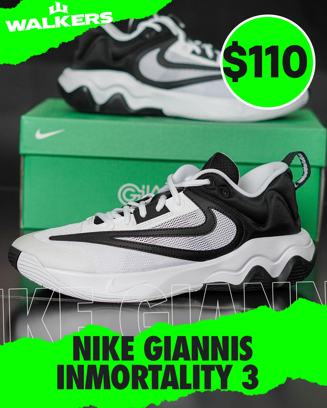 Nike Giannis Inmortality 3 white black