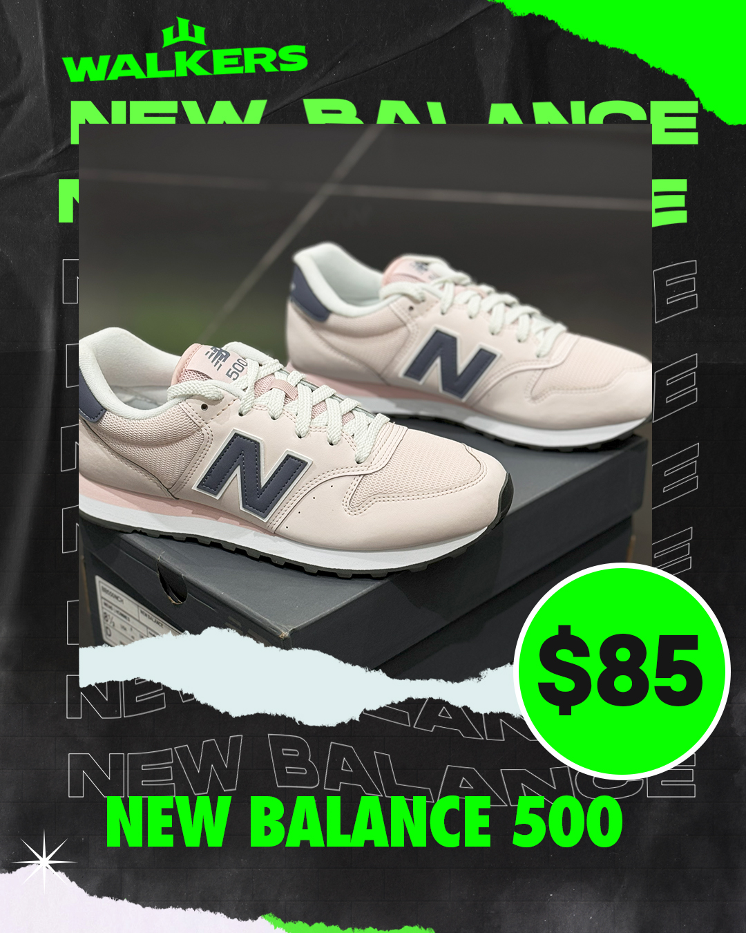 New Balance 500 rosa gris