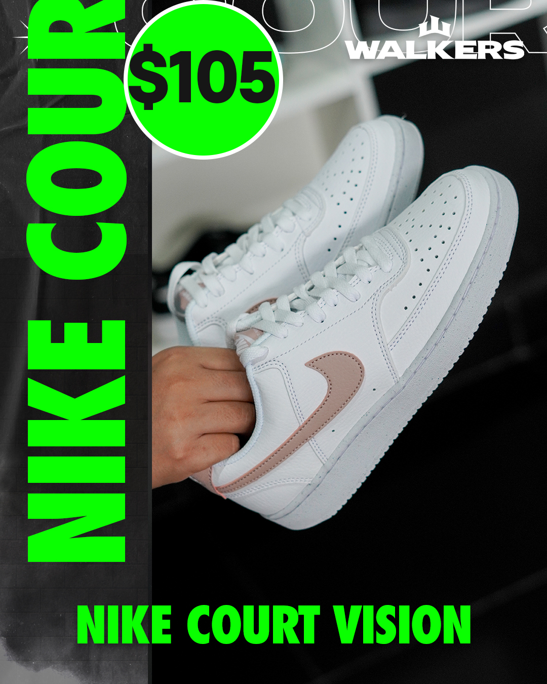 Nike Court Vision Low white pink oxford