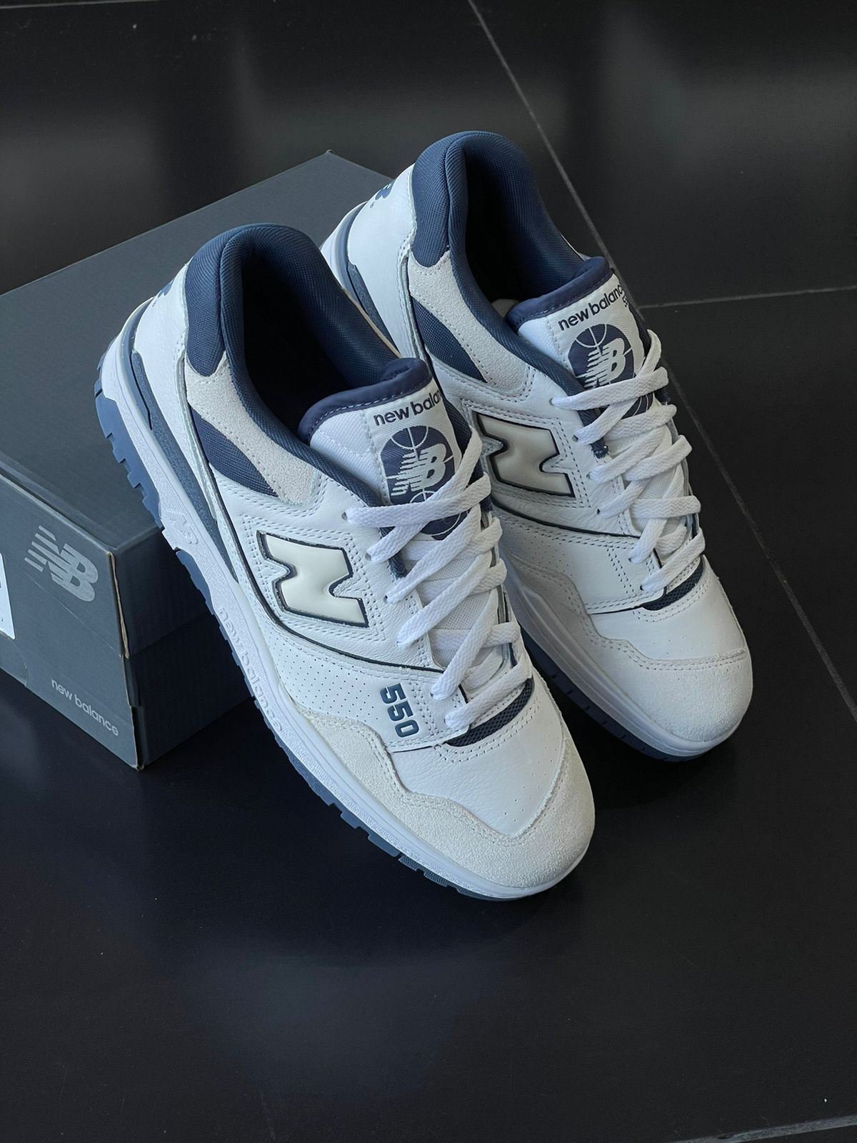 New Balance 550 White Dusty Blue