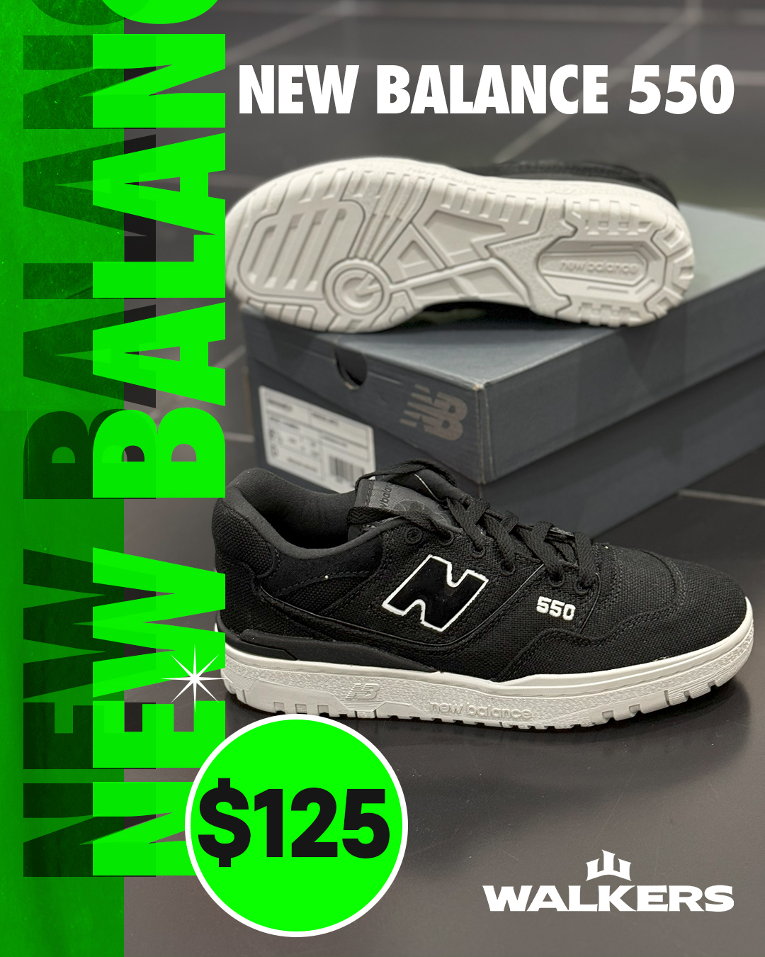 New Balance 550 magnet black white